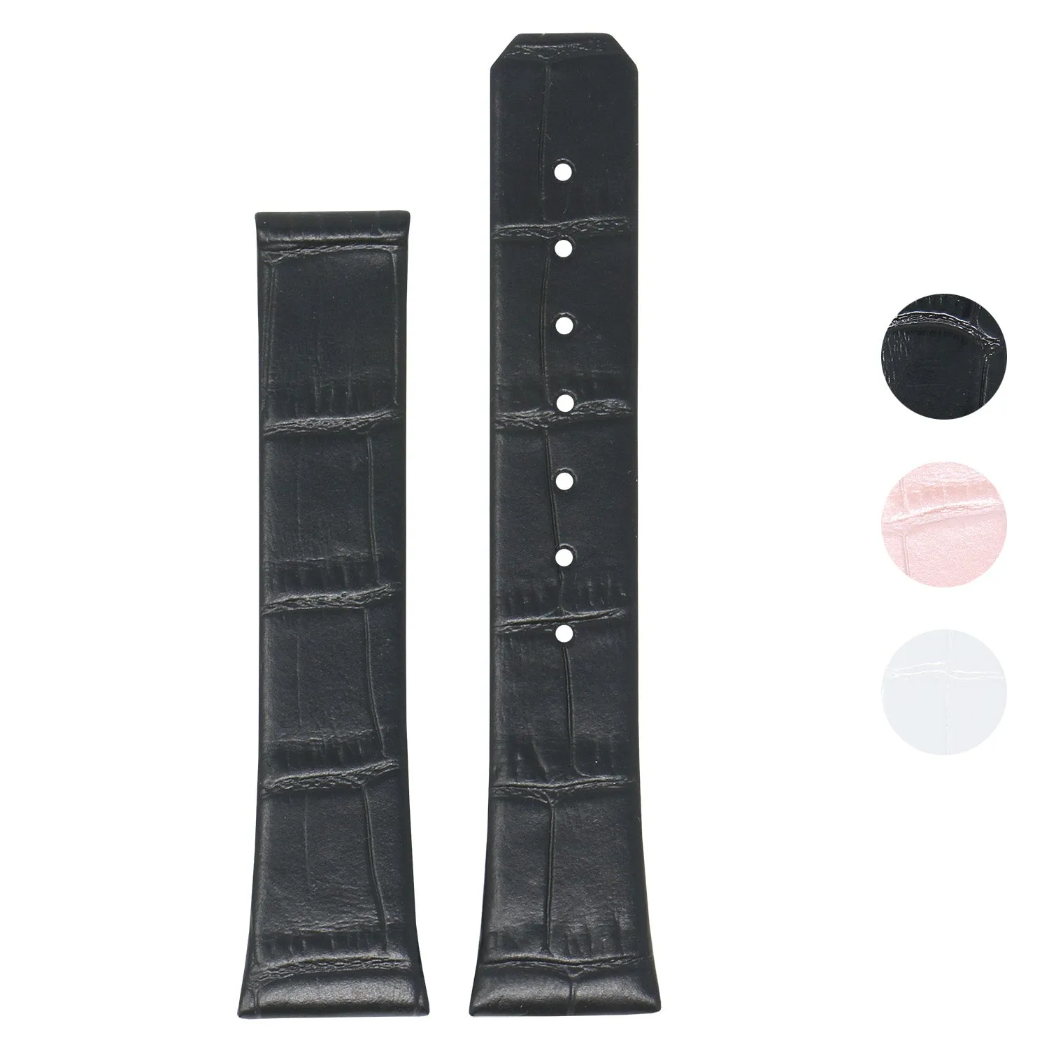 Croc Embossed Leather Strap for Omega Constellation 1,2,3