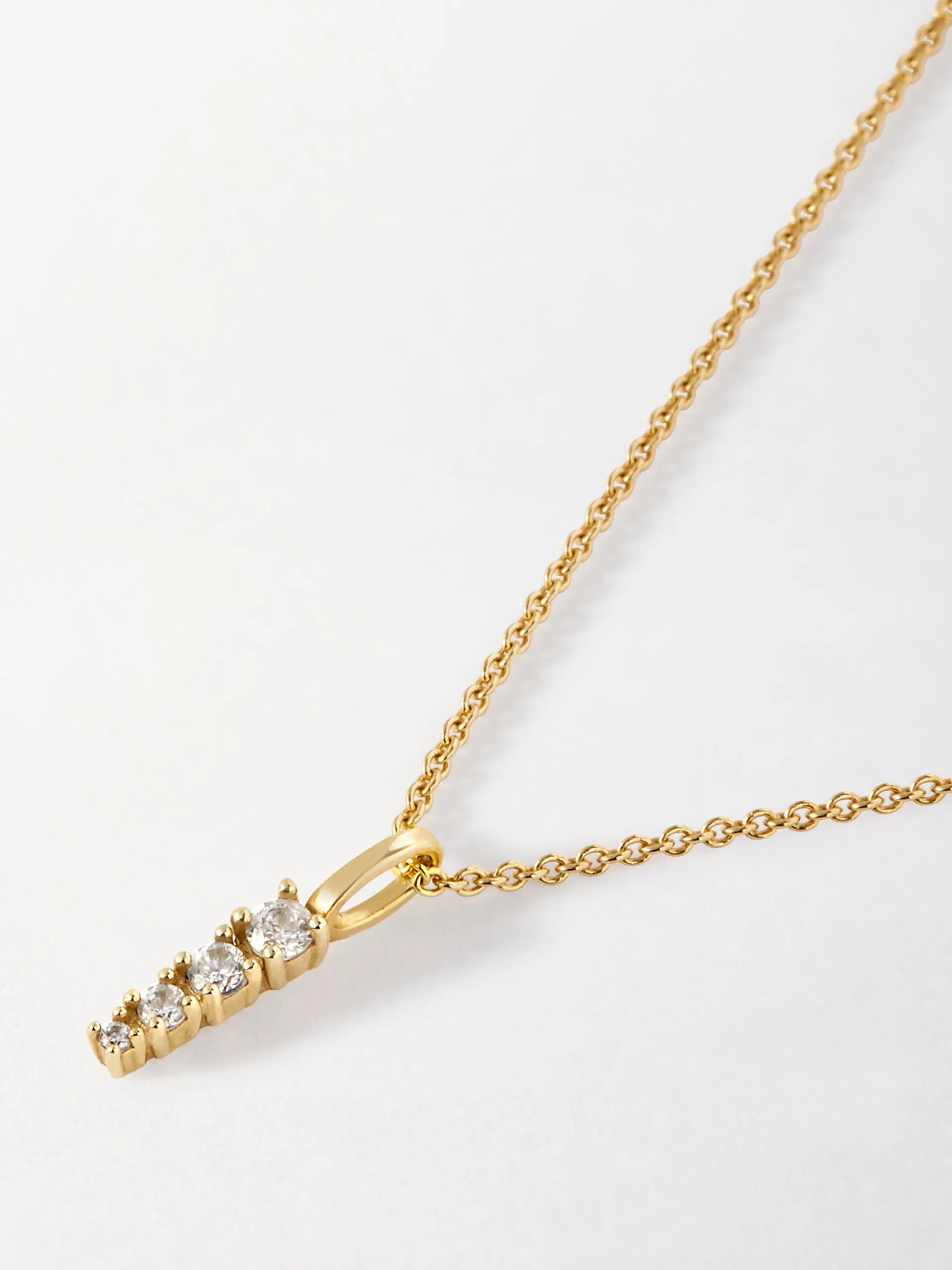 Dainty diamond drop necklace