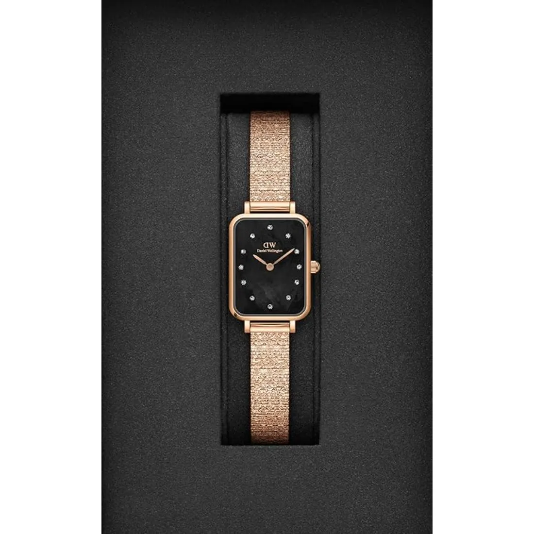 Daniel Wellington Women 20x26 mm Size Black Dial Analogue Watch- DW00100579