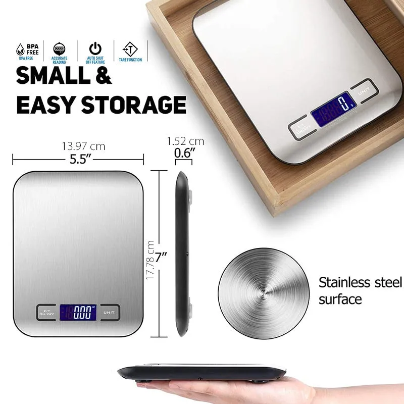 Digital Kitchen Scale 5kg/10kg Food Multi-Function 304 Stain