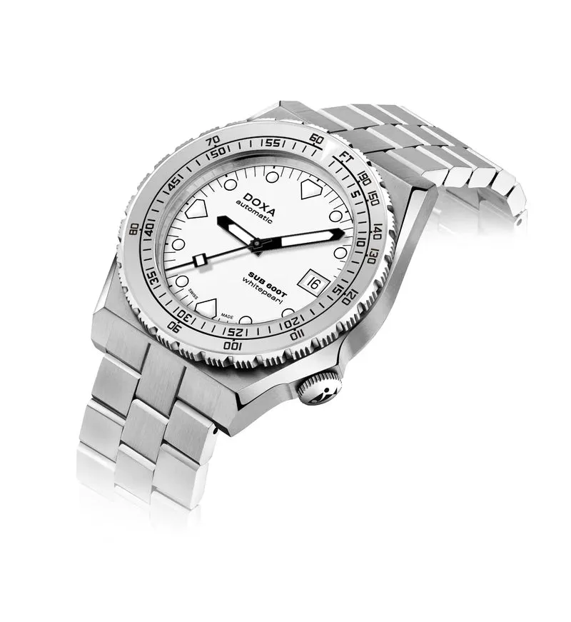 DOXA Sub 600T Whitepearl Stainless Steel Sandblasted - 862.10.011.23-N