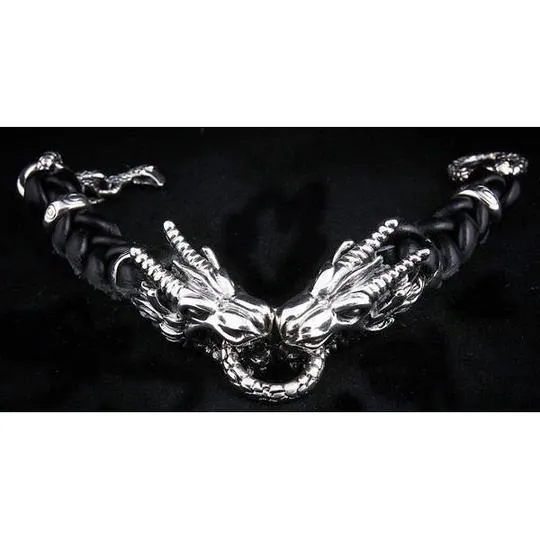 Dragon Leather Chain Bracelet