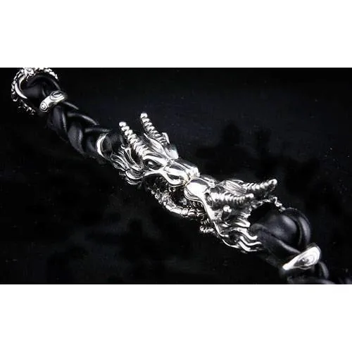 Dragon Leather Chain Bracelet