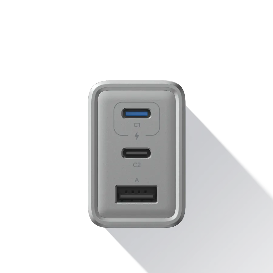 EcoFlow RAPID 65W GaN Wall Charger (3 ports) with 100W Cable - 2 pack