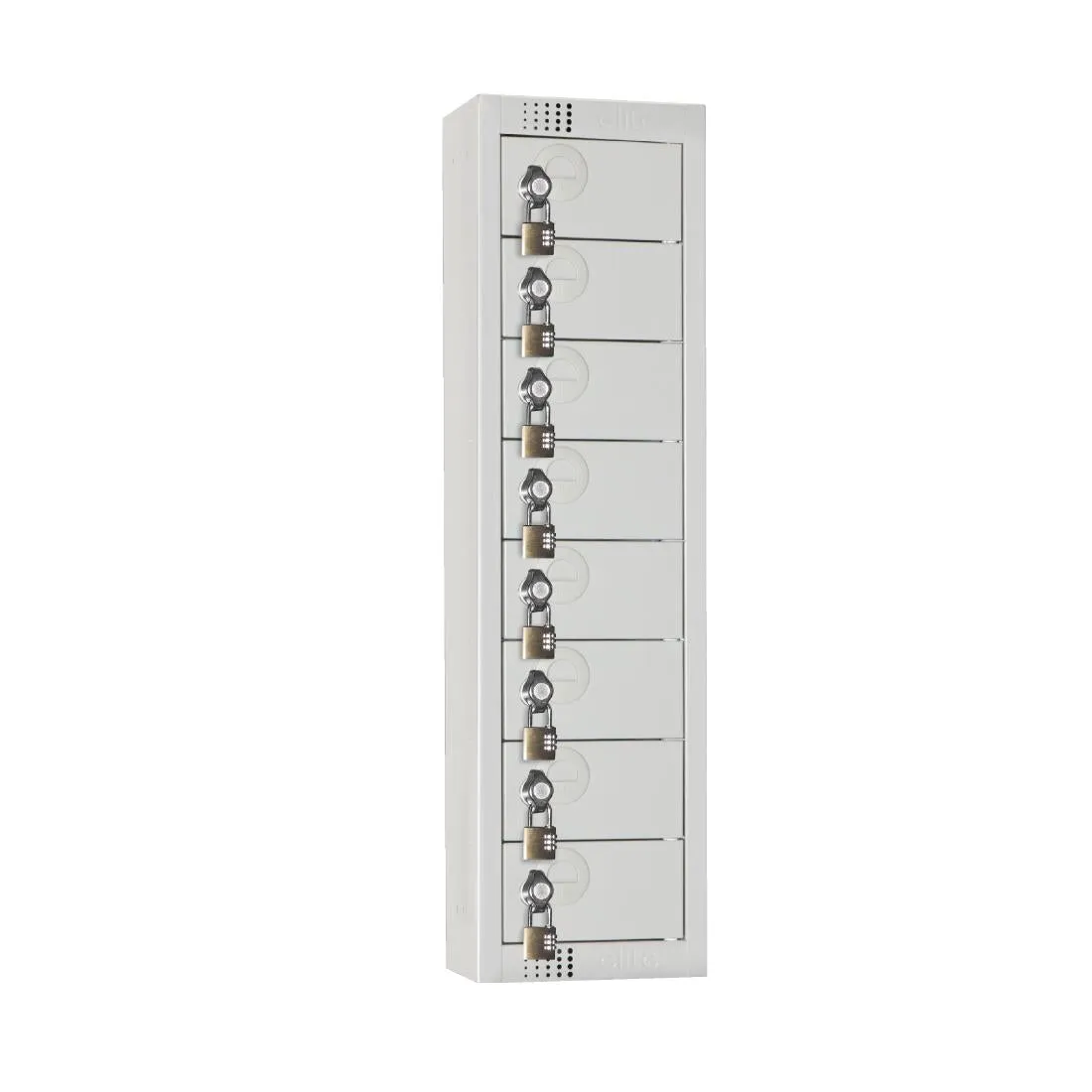 Elite Personal Effects Locker 8 Door Grey Padlock