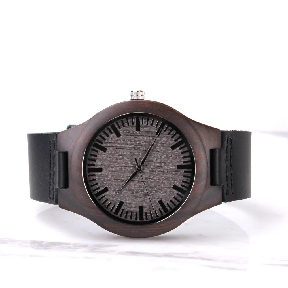 Engraved Gift Wooden Watch, Gift for Dad Christmas Birthday Gift
