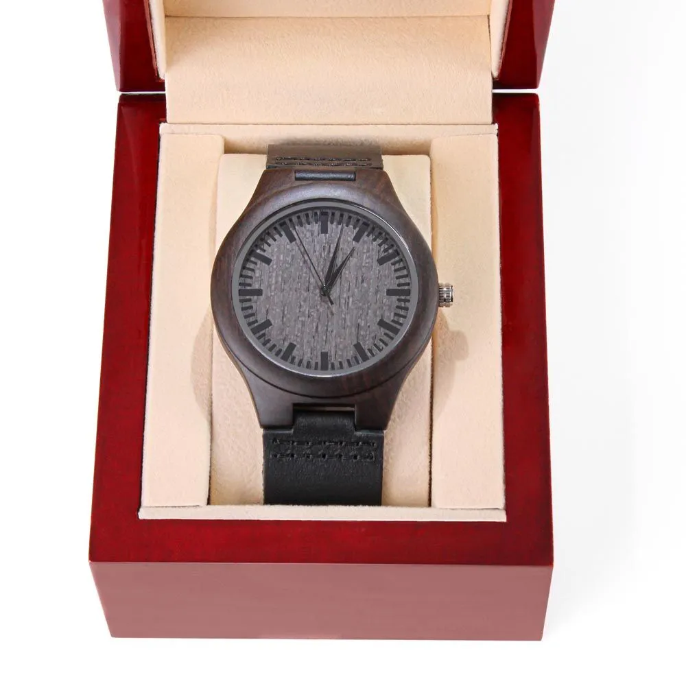Engraved Gift Wooden Watch, Gift for Dad Christmas Birthday Gift