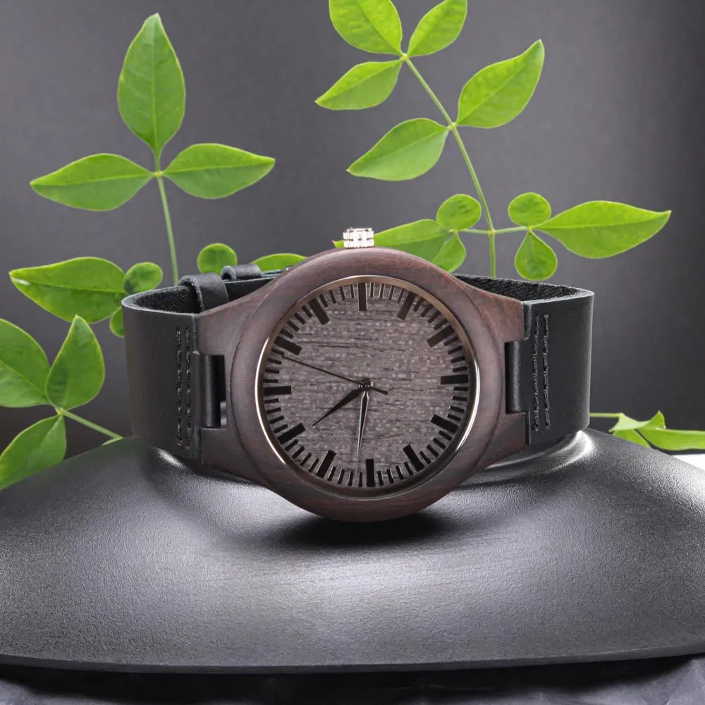 Engraved Gift Wooden Watch, Gift for Dad Christmas Birthday Gift