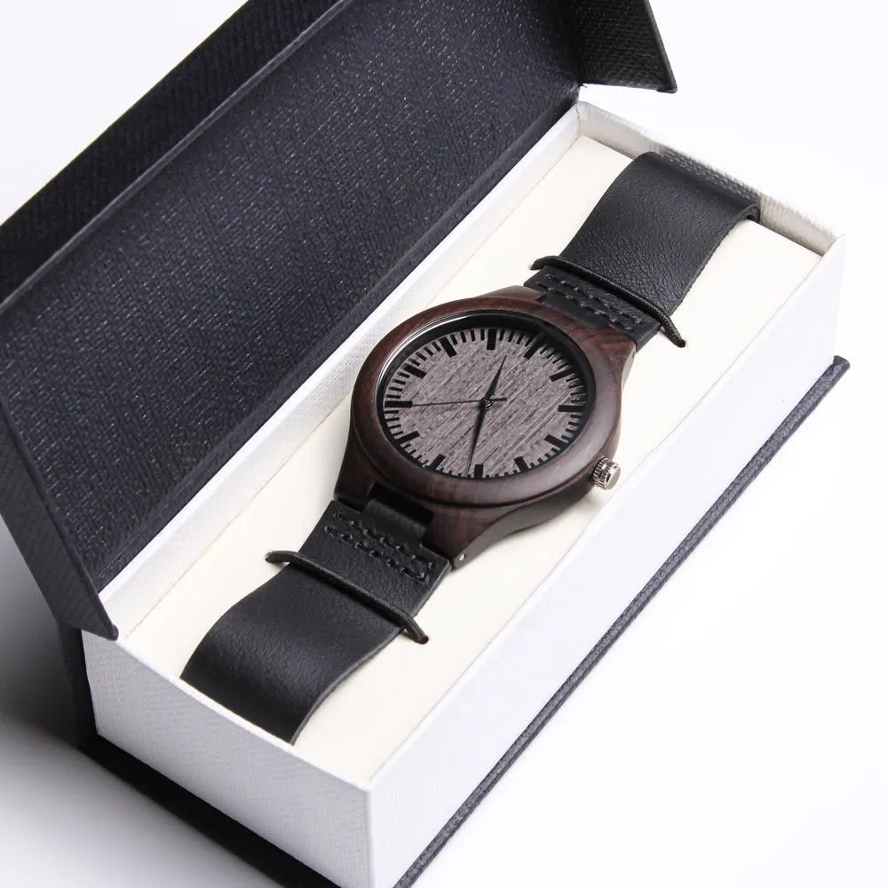 Engraved Gift Wooden Watch, Gift for Dad Christmas Birthday Gift