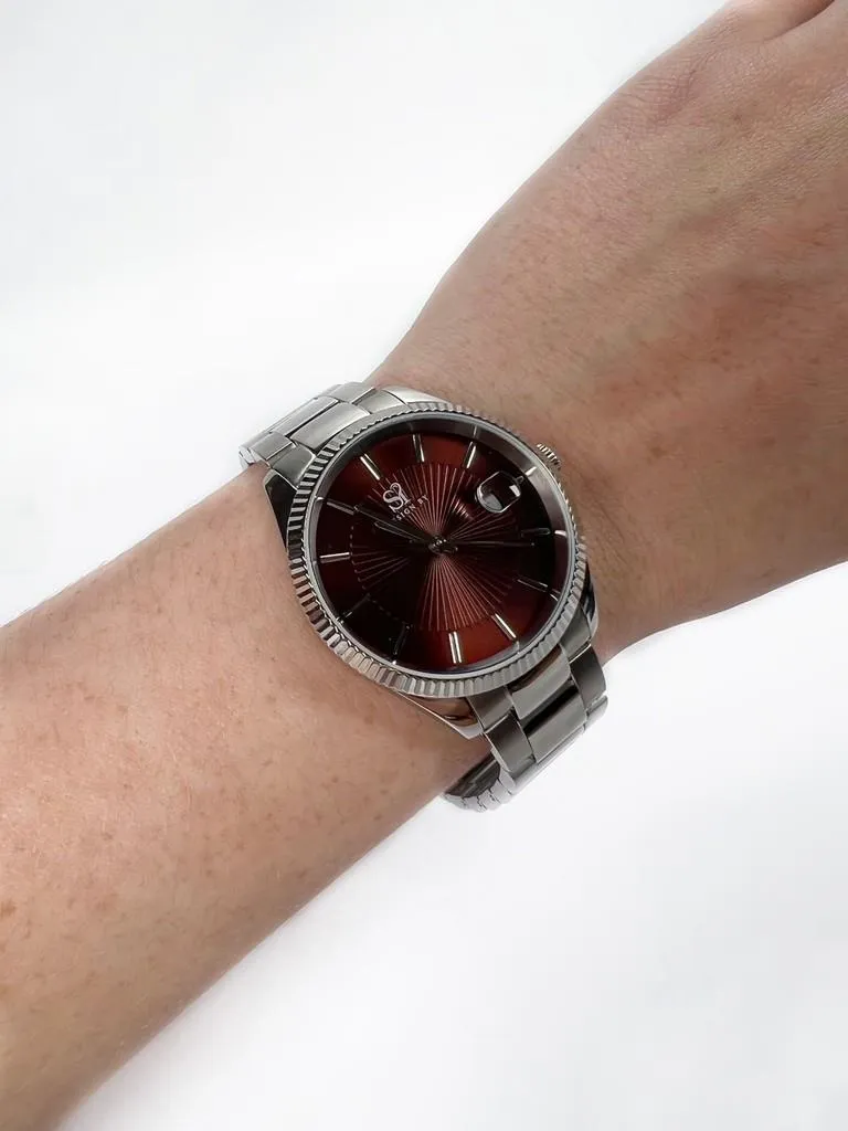 Everyday watch - silver/burgundy