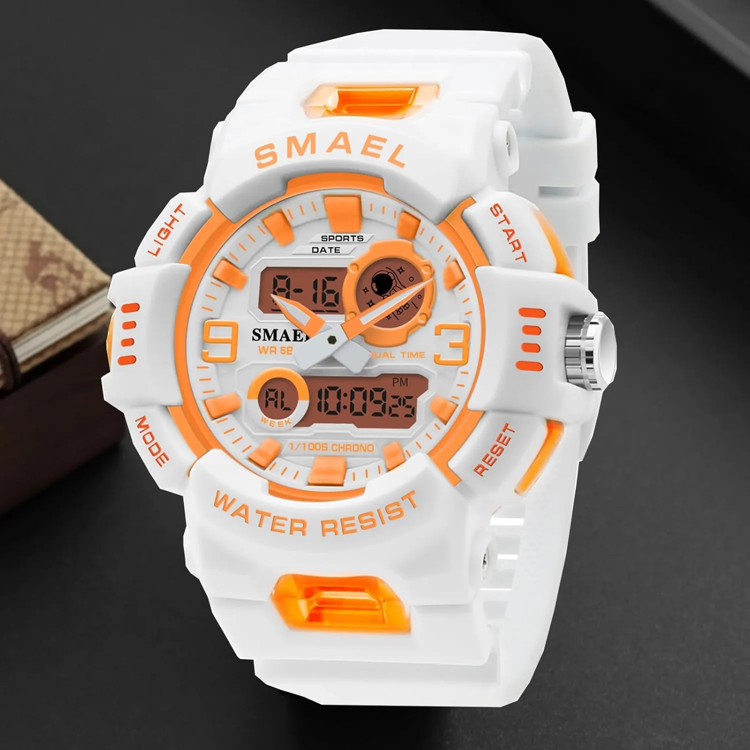 FANMIS Unisex Analog Digital Outdoor Sports Watch Military Tactics Multi Function LED Electronic Large Waterproof Watch Candy Color Student Wrist Watch