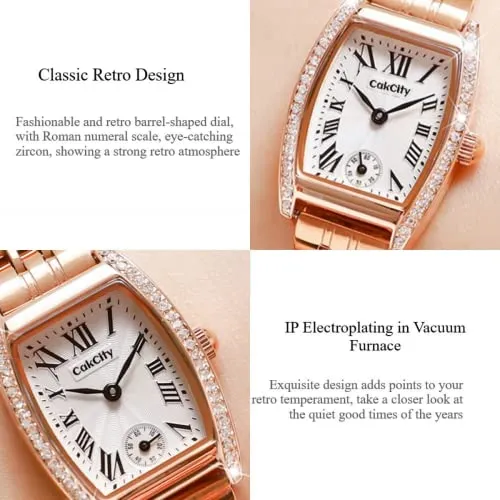 Fashion Retro Classic Roman Crystal Women Watches