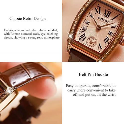 Fashion Retro Classic Roman Crystal Women Watches