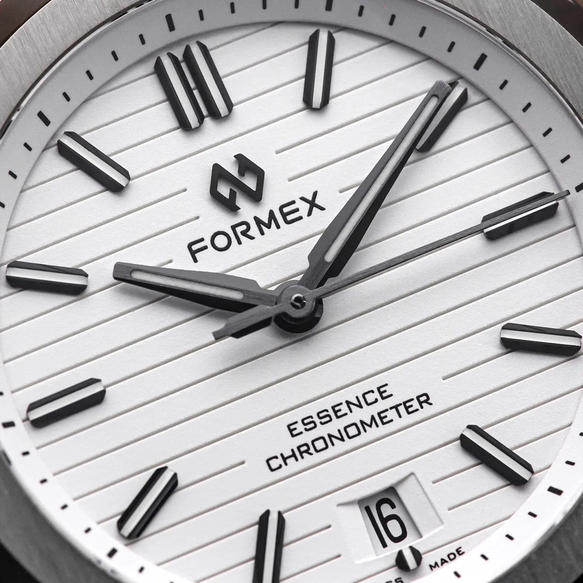 Formex Essence 39 Automatic Chronometer Watch - White / Steel Bracelet