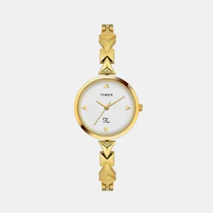 Fria Women's White Analog Brass Watch TWEL18301