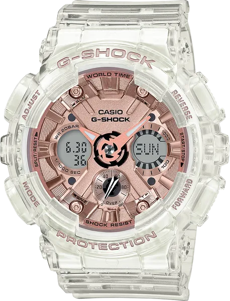 G-Shock GMAS120SR-7A Rose Gold Transparent