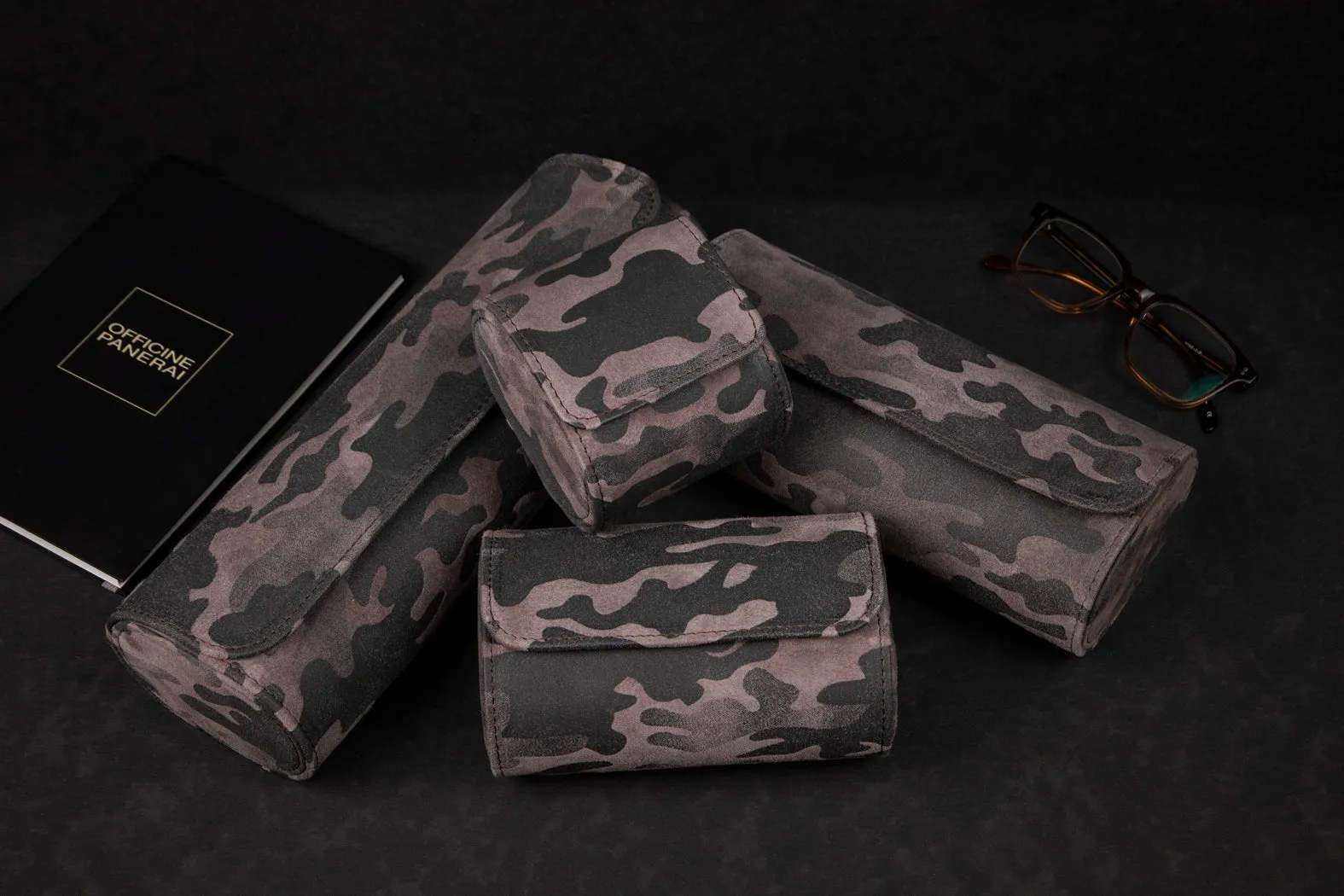 Galata - Camouflage Charcoal Watch Roll