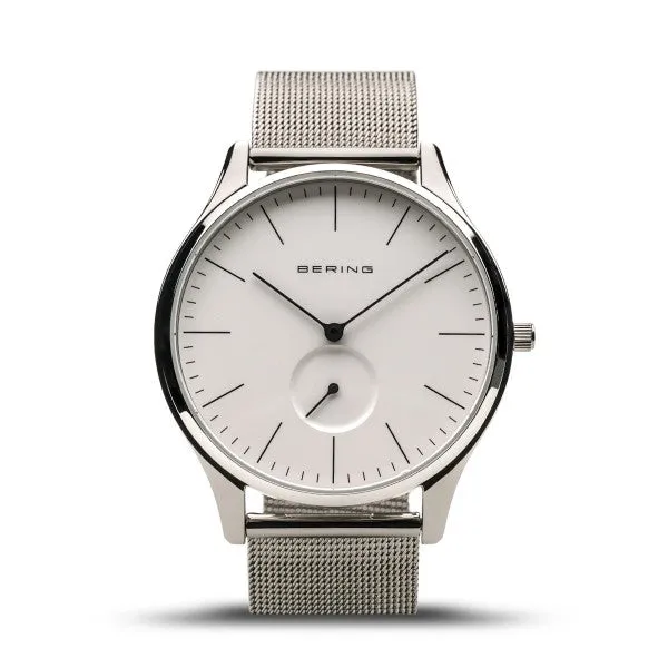 Gentlemen's Bering Classic 41mm Stainless Steel Quartz Milanese Bracelet Watch, 16641-004