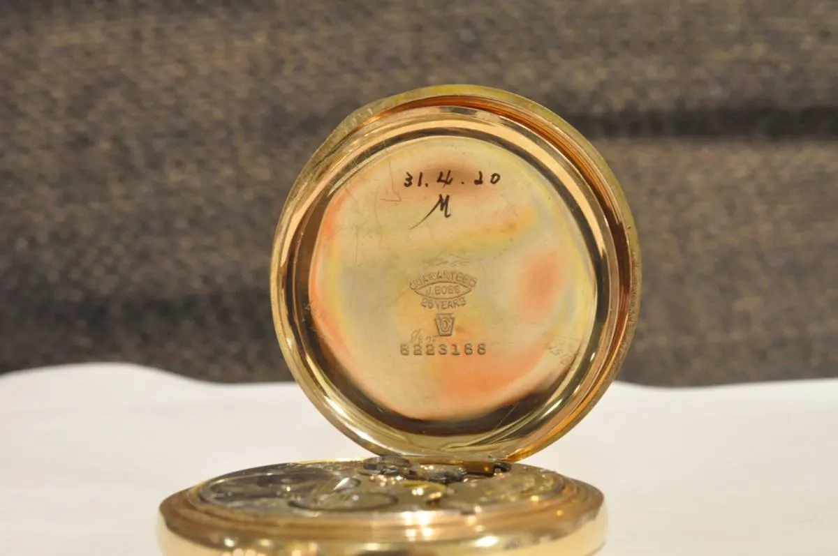 [Grade: 993] Hamilton Rare Hunter Case Pocket Watch Antique Manual Winding Mechanical 21 Stone 18 Size 1910