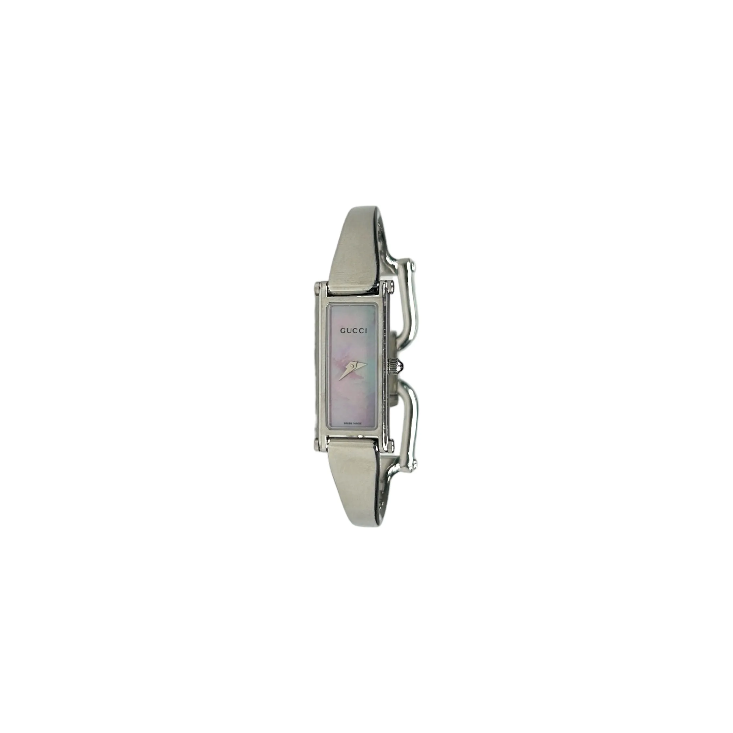 GUCCI 1500L QUARTZ MOVEMENT PINK IRIDESCENT FACE