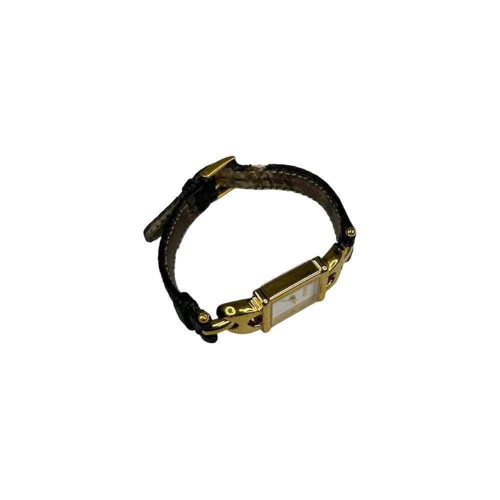 GUCCI 1800L GOLD TONED QUARTZ WATCH W/ INTERCHANGABLE BANDS