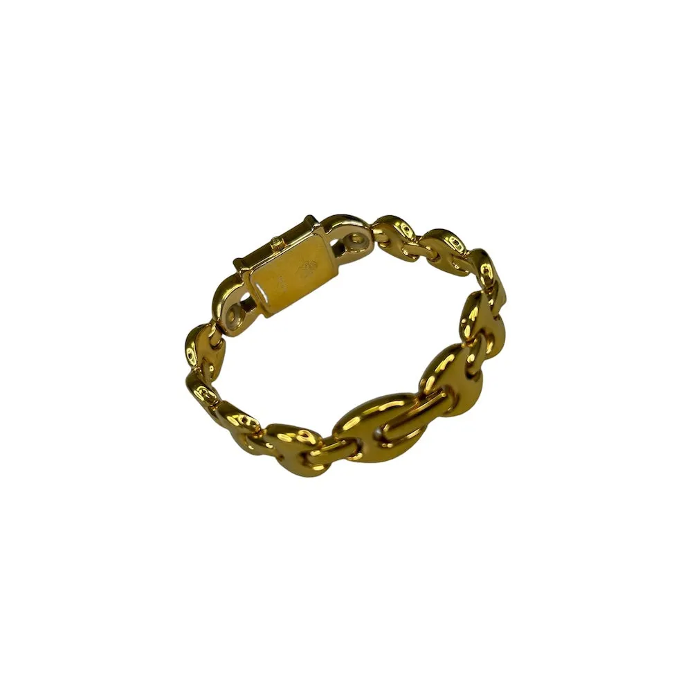 GUCCI 1800L GOLD TONED QUARTZ WATCH W/ INTERCHANGABLE BANDS