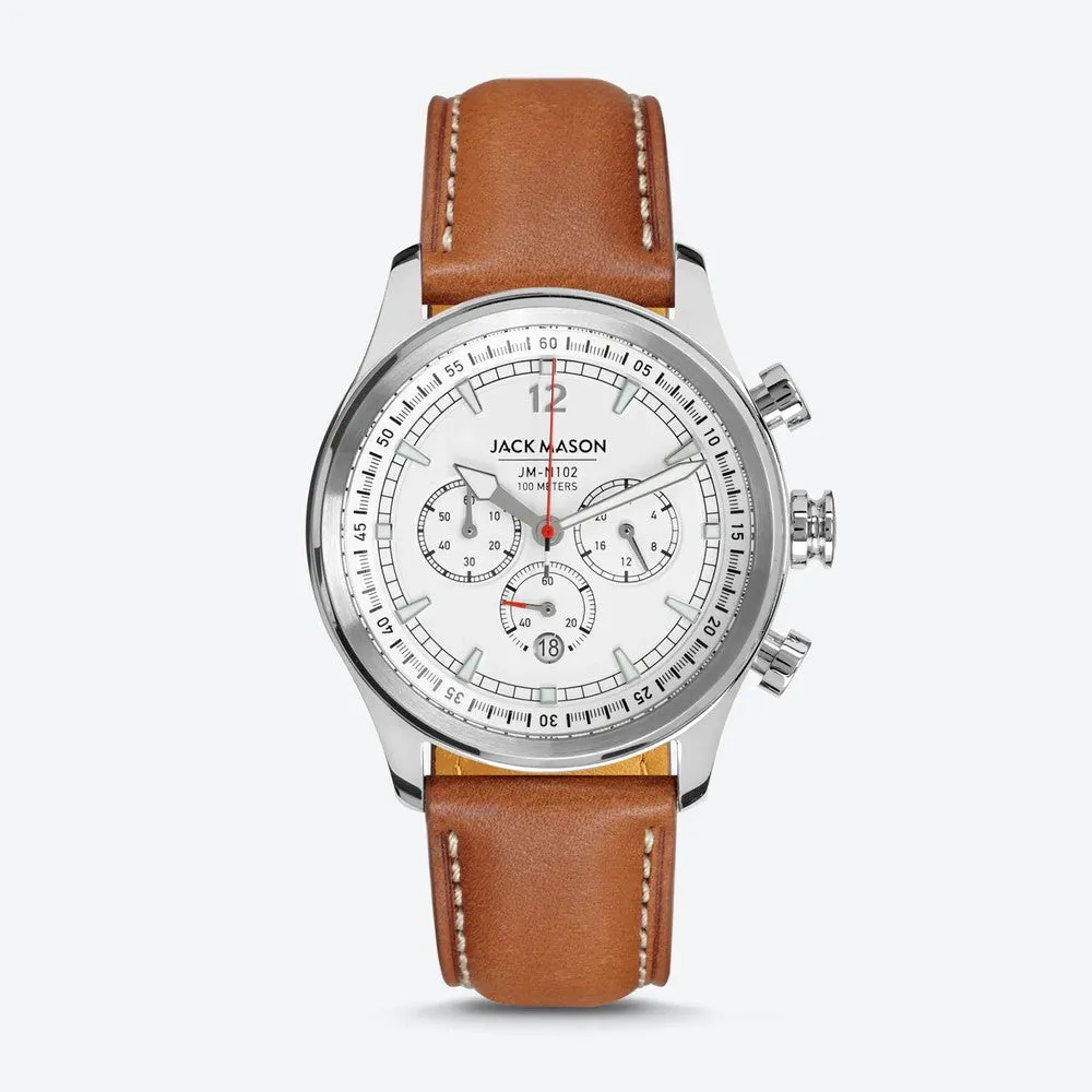 Halyard Chronograph (White   Tan)