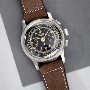 Heuer Chrono Ref 2403 1930s Dual Scale Gilt
