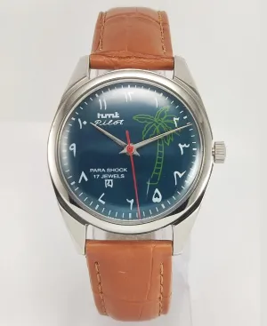 HMT Pilot Para Shock 17 Jewels Green Urdu/Arabic Dial Mechanical Hand winding Men's Wrist Watch