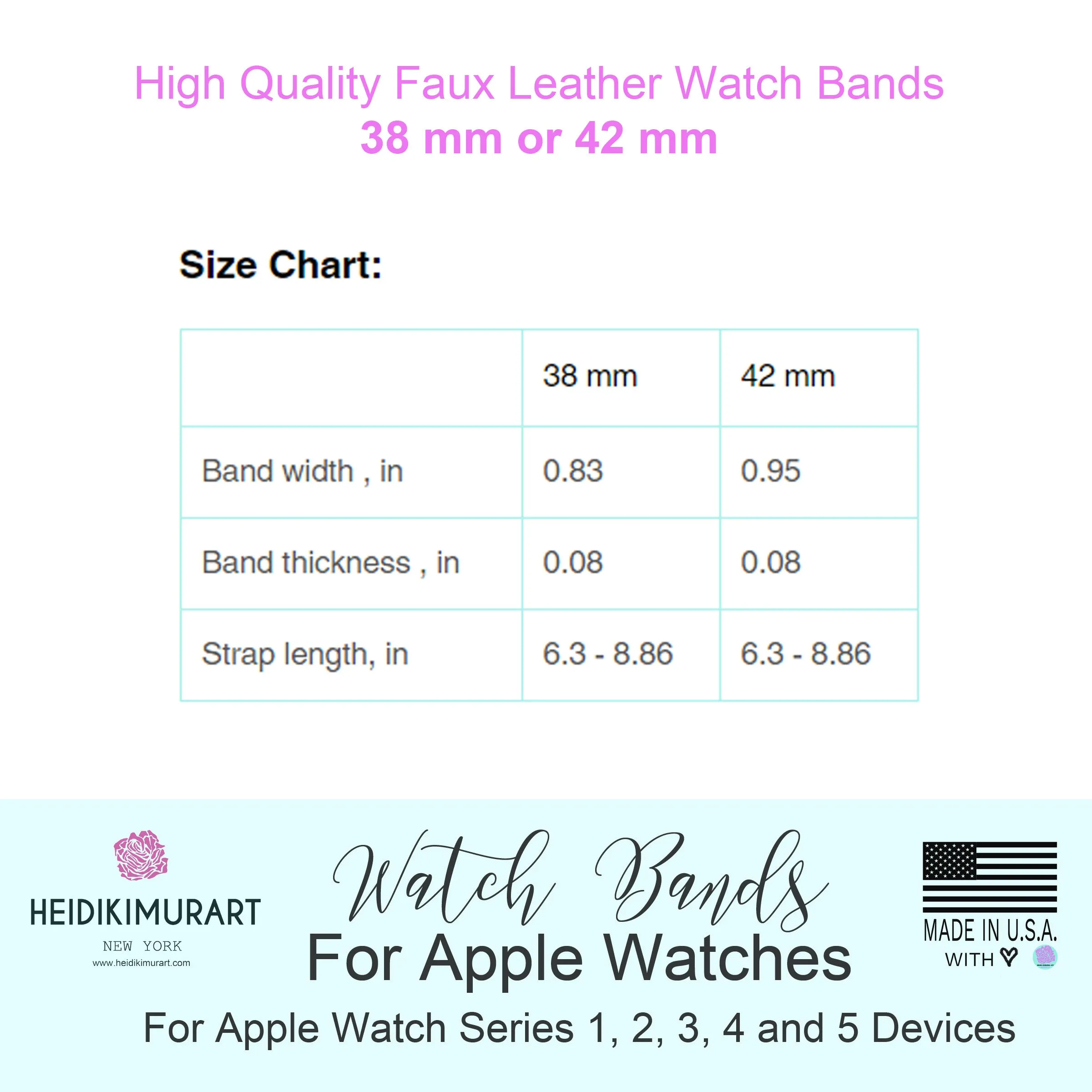 Hot Red Apple Watch Band, Solid Color 38mm/42mm Best Watch Band Strap - Made in USA