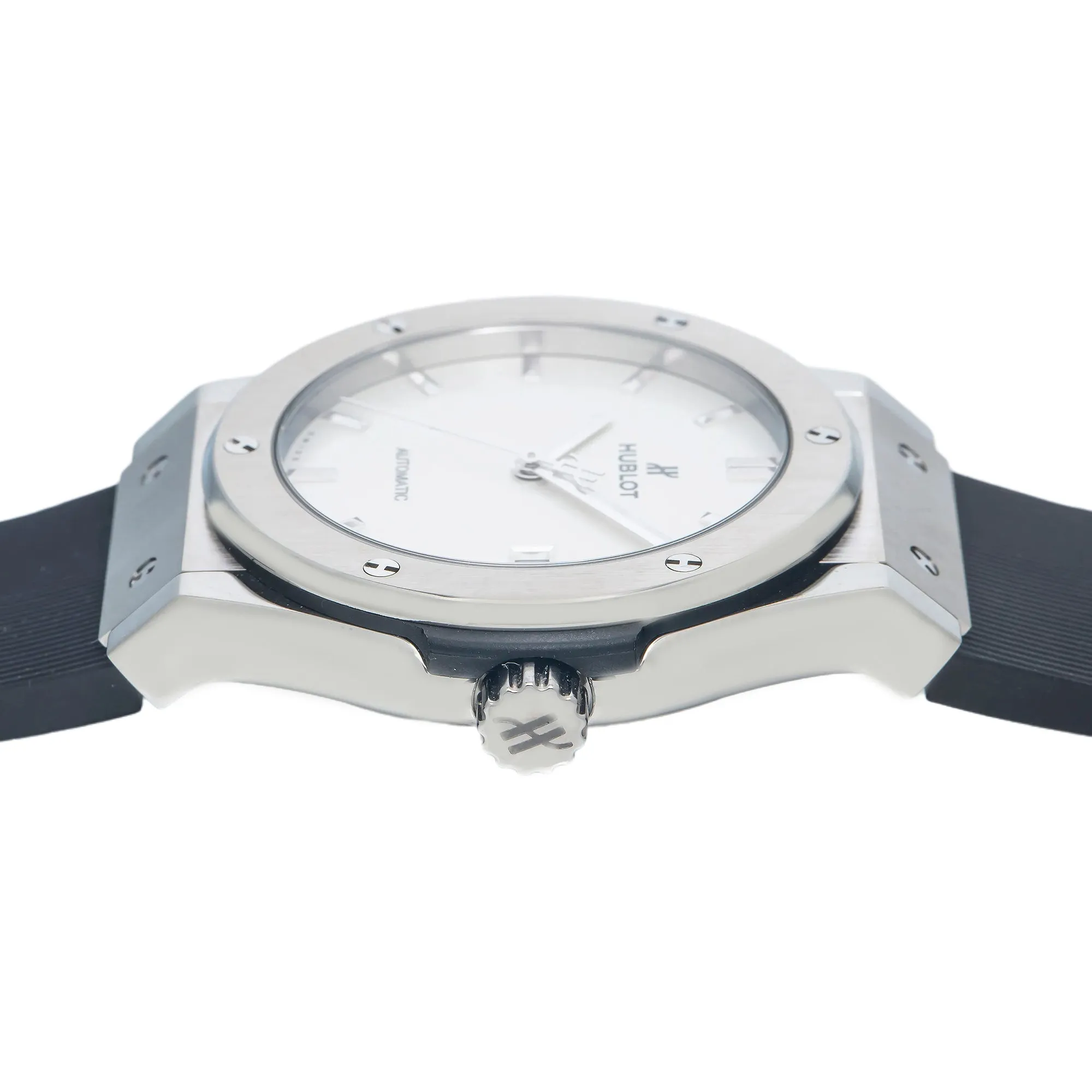 Hublot Classic Fusion Chronograph 542.NX.2611 42MM White Dial With Rubber Bracelet