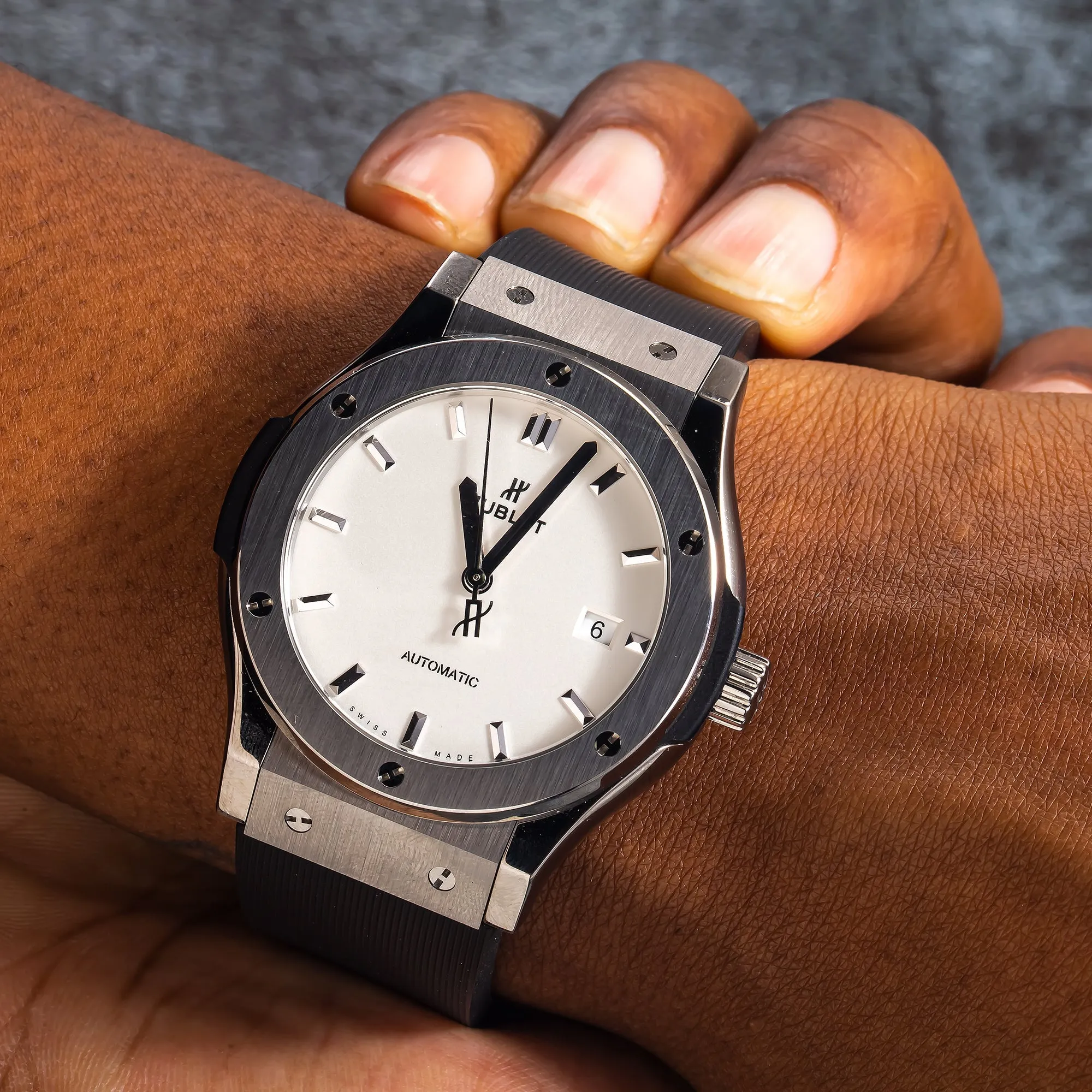 Hublot Classic Fusion Chronograph 542.NX.2611 42MM White Dial With Rubber Bracelet