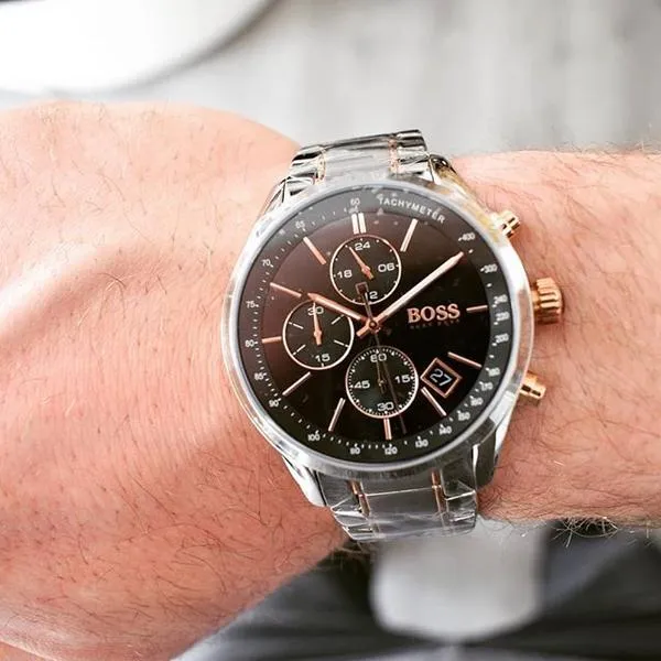 Hugo Boss Grand Prix Chronograph Black Dial Men's Watch 1513473