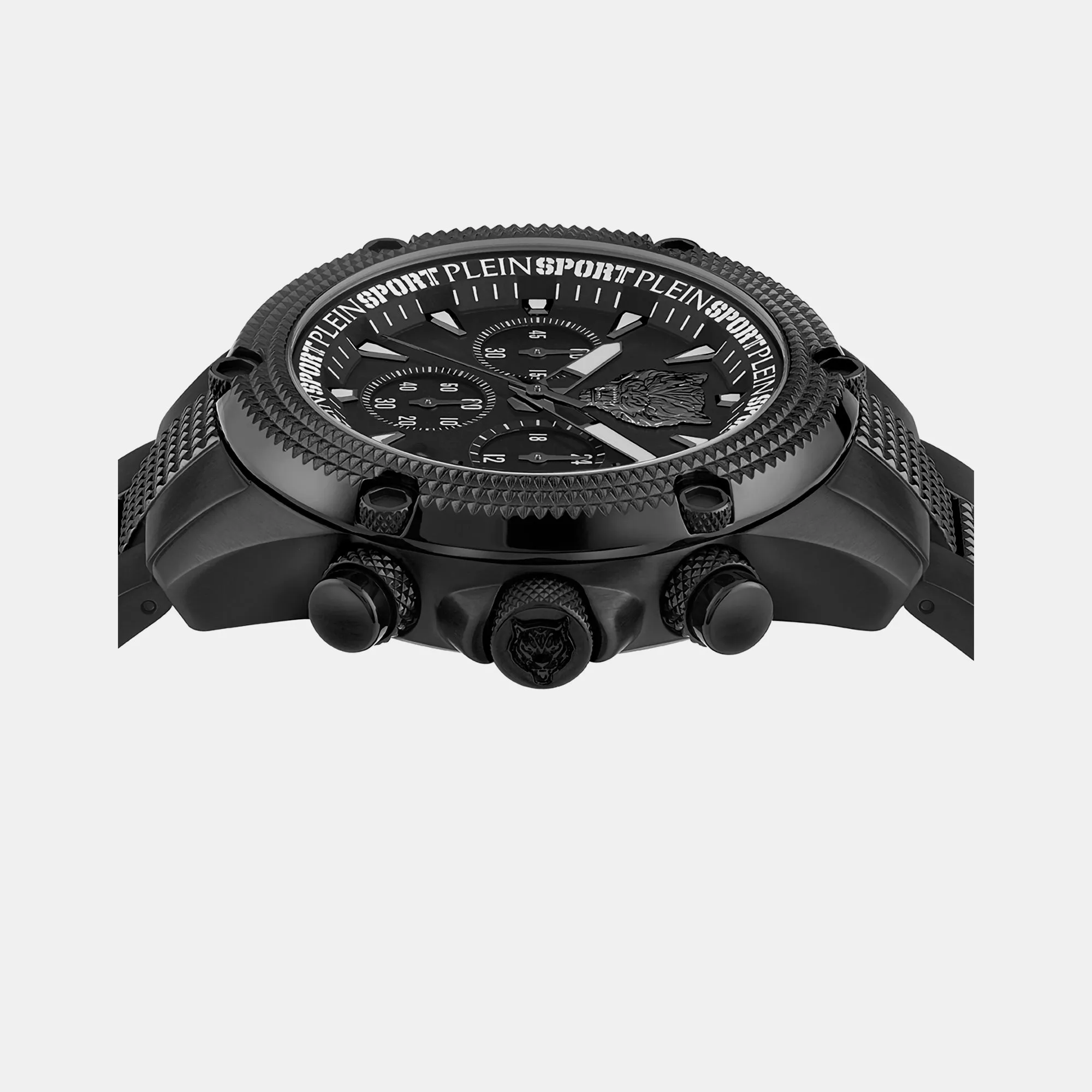 Hurricane Men Black Chronograph Stainless Steel Watch PSDBA1023