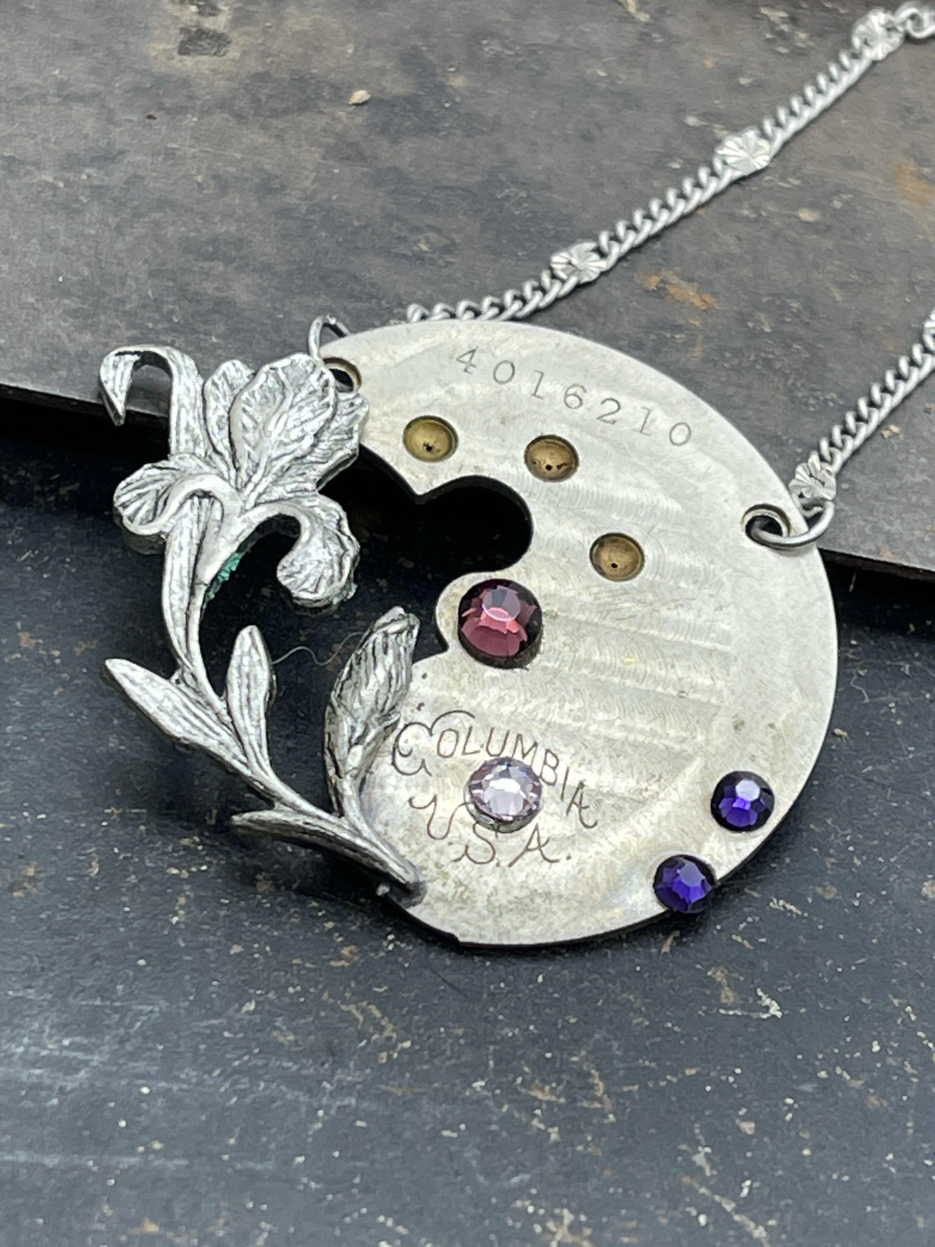 Iris Columbia USA watch Necklace