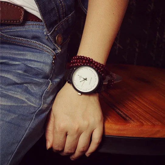 Japan Harajuku Style Couple Watches Women Men Lovers Simple Wristwatch Leather Strap Quartz Watch Clock Female Hours