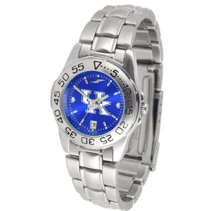 Kentucky Wildcats Ladies AnoChrome  Steel Band Sports Watch