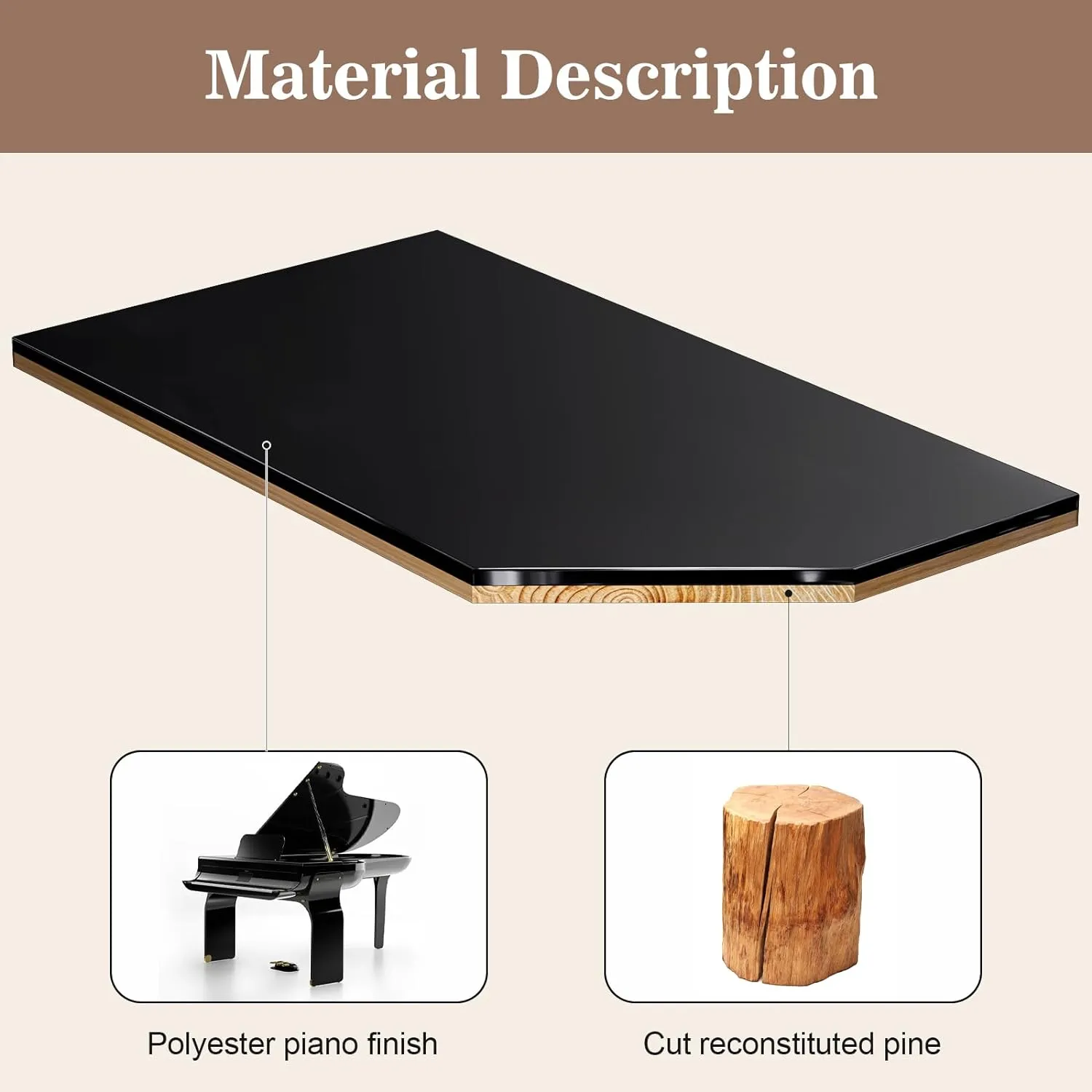 Lacquered Finish Wooden Men's Jewelry Box, Watch and Sunglasses Box Organizer for Men, 2-Tier Watch Holder Display Cases with Clear Glass Top and Storage Drawer
