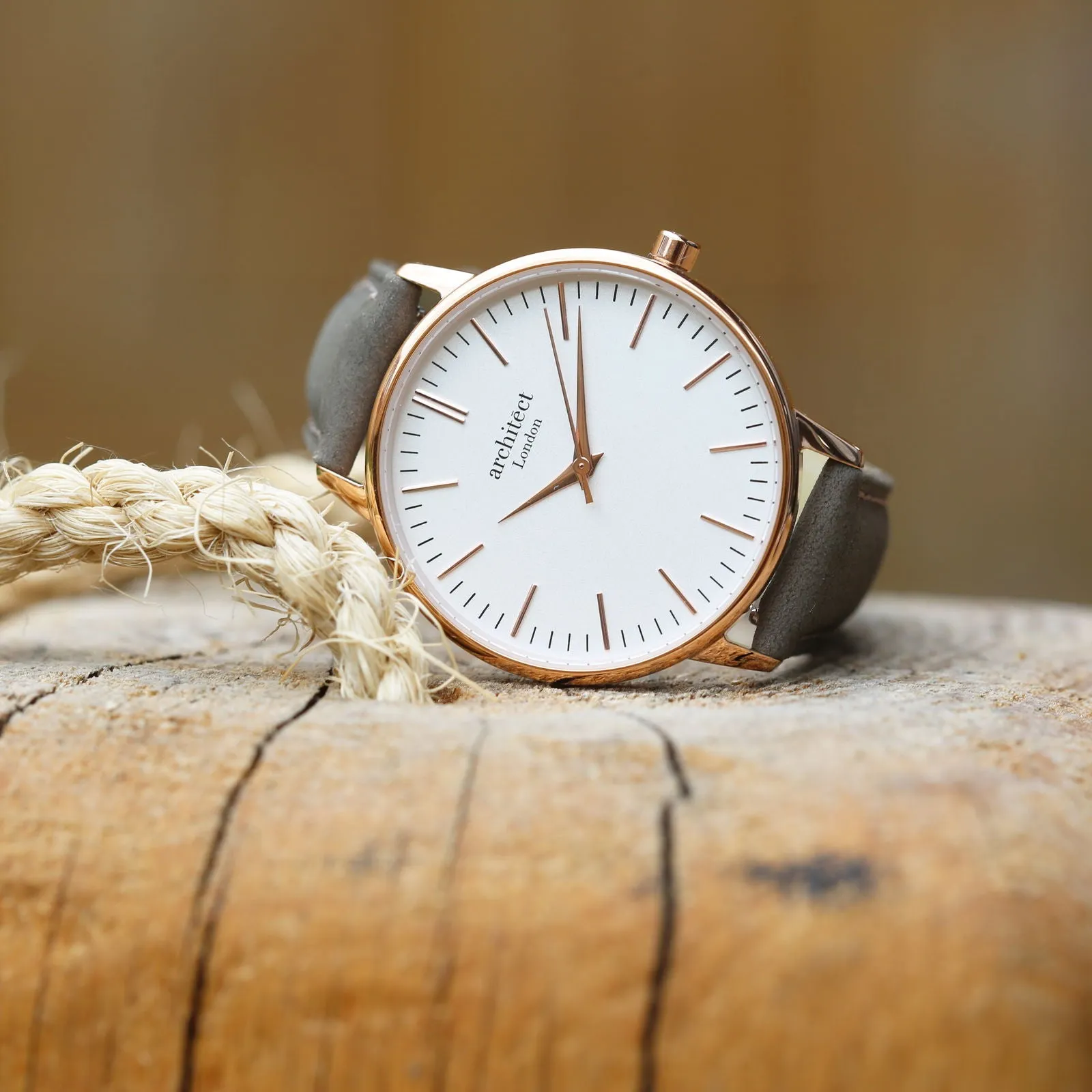Ladies Handwriting Engraved Watch in Light Grey