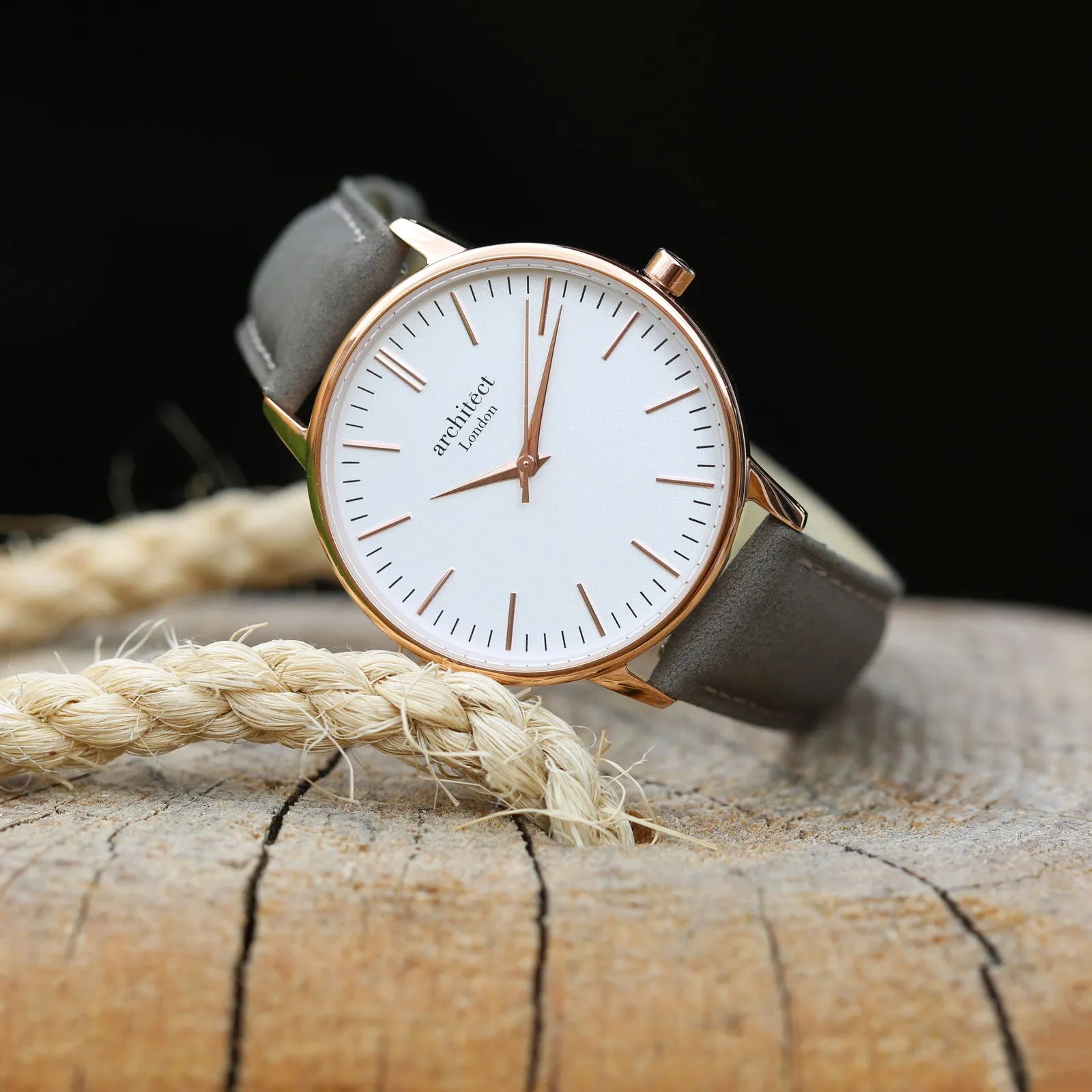 Ladies Handwriting Engraved Watch in Light Grey