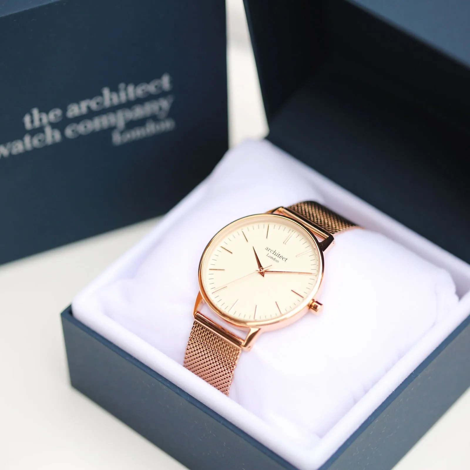 Ladies Handwriting Engraved Watch in Rose Gold