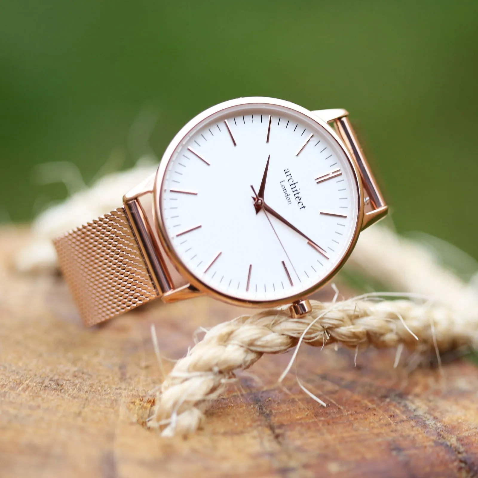 Ladies Handwriting Engraved Watch in Rose Gold