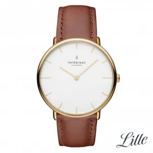 Ladies Native Leather Gold 32mm Watch NR32GOLEBRXX