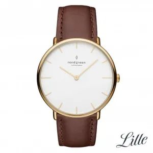 Ladies Native Leather Gold 32mm Watch NR32GOLEDBXX