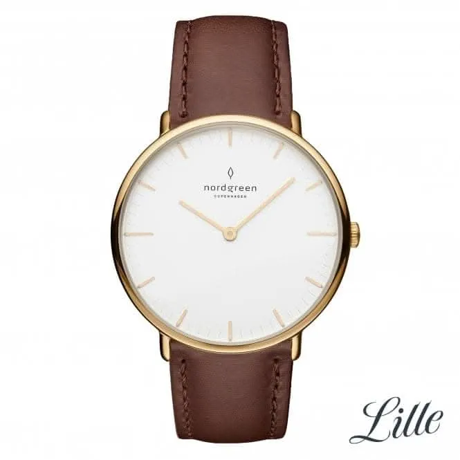 Ladies Native Leather Gold 32mm Watch NR32GOLEDBXX