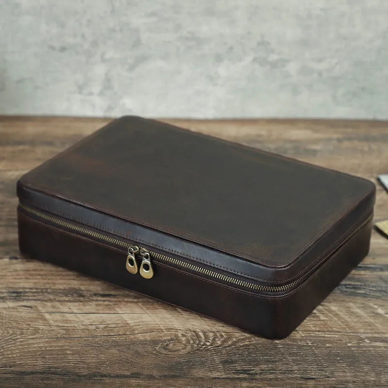 Leather Watch Box for 12 Watches - Free Monogram