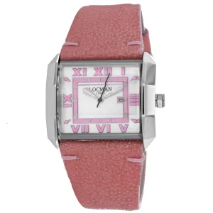 Locman Women's Classic Mother of pearl Dial Watch - 232GRAY/RDSTG