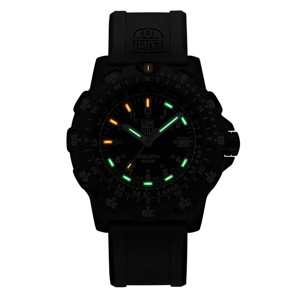 Luminox Recon Point 8820 Mens Black Rubber Band Black Dial Quartz Analog Watch - XL.8822.MI.F