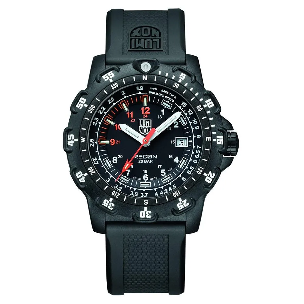 Luminox Recon Point 8820 Mens Black Rubber Band Black Dial Quartz Analog Watch - XL.8822.MI.F