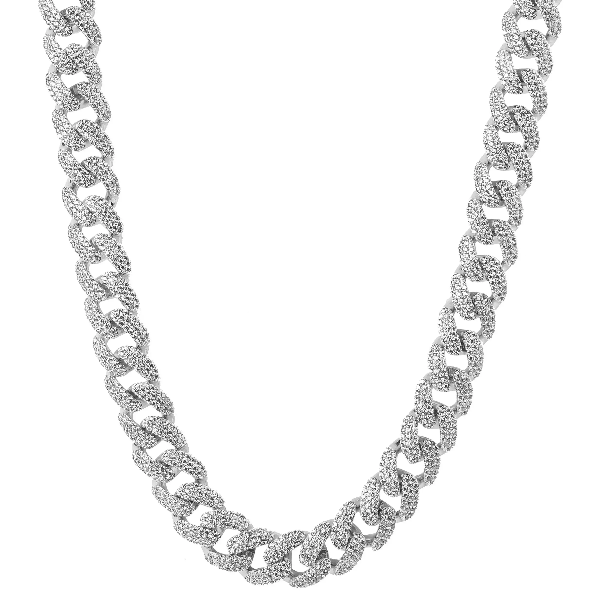 Luxurious 18 MM Cuban Link Chain with Sparkling Cubic Zirconia
